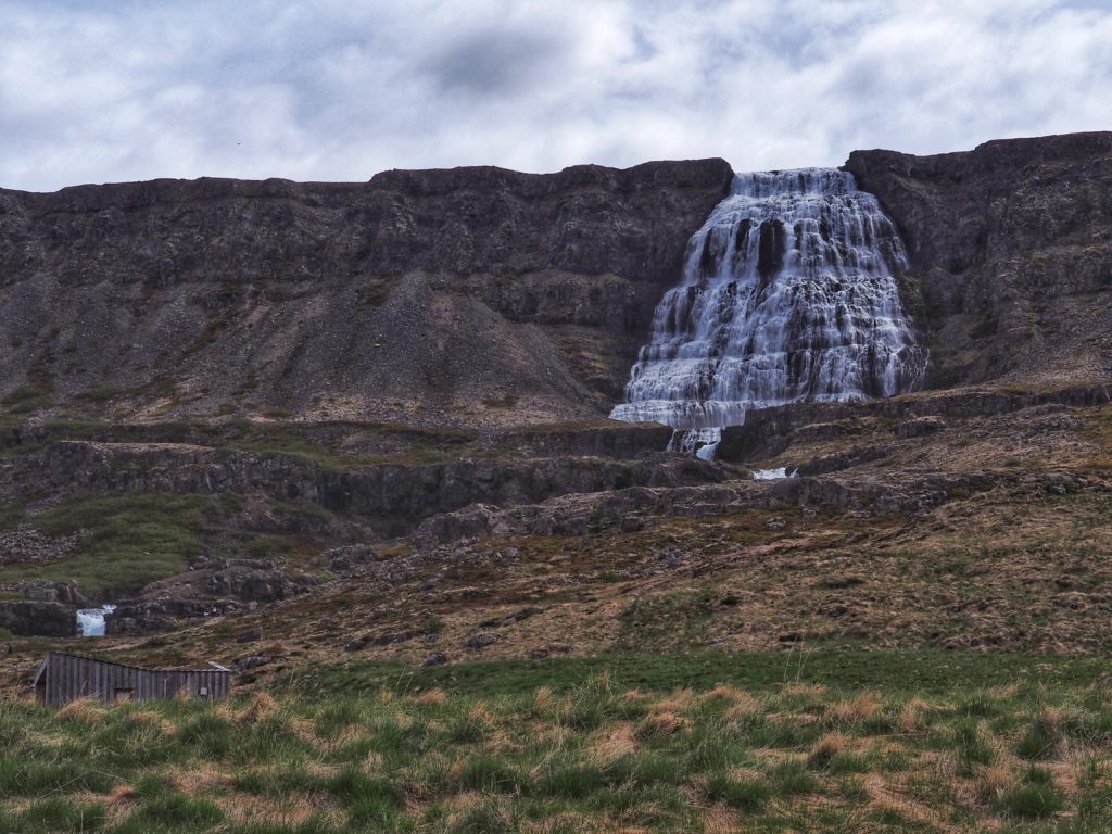 Dynjandi Waterfalls from parking area